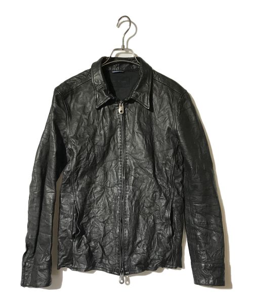 Junhashimoto（ジュンハシモト）Junhashimoto (ジュンハシモト) SPY WASHABLE CALF ZIP LEATHER JACKET ブラック サイズ:4の古着・服飾アイテム