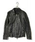 Junhashimoto（ジュンハシモト）の古着「SPY WASHABLE CALF ZIP LEATHER JACKET」｜ブラック