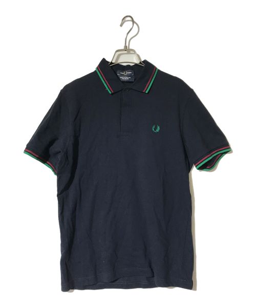 FRED PERRY（フレッドペリー）FRED PERRY (フレッドペリー) BEAMS (ビームス) ポロシャツ ネイビー×グリーン サイズ:42の古着・服飾アイテム