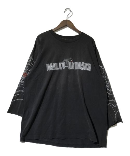 HARLEY-DAVIDSON（ハーレーダビッドソン）HARLEY-DAVIDSON (ハーレーダビッドソン) ロングスリーブTシャツ ブラック サイズ:XXLの古着・服飾アイテム