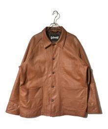 Schott×JOURNAL STANDARD（ショット×ジャーナル スタンダード）の古着「別注レザーカバーオール」｜ブラウン