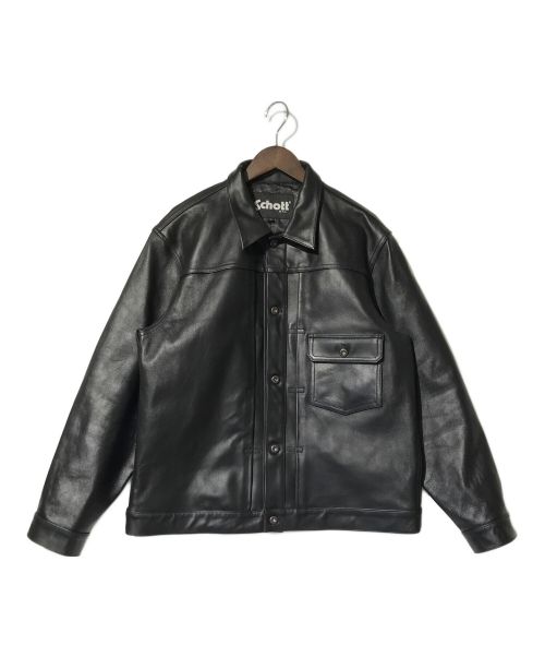 Schott（ショット）Schott (ショット) SHEEP LEATHER 1st TRACKER JACKET/782-3950128 ブラック サイズ:XLの古着・服飾アイテム