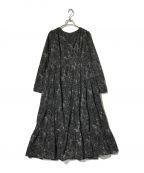 willfullyウィルフリー）の古着「cache coeur multi pattern tiered skirt OP/2422-OP-23」｜ブラック