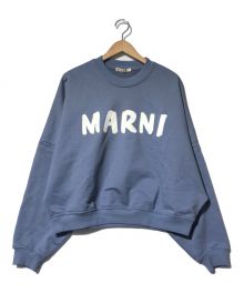 MARNI（マルニ）の古着「コットン ロゴ ドロップショルダースウェット」｜パープル