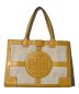 TORY BURCH（トリーバーチ）の古着「トートバッグ/Ella canvas tote bag」｜イエロー