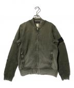 STONE ISLANDストーンアイランド）の古着「KHAKI THICK JERSEY JACKET」｜オリーブ