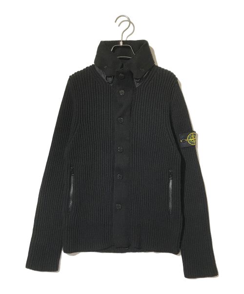 STONE ISLAND（ストーンアイランド）STONE ISLAND (ストーンアイランド) 13AW ジップアップニットブルゾン ブラック サイズ:Ｓの古着・服飾アイテム