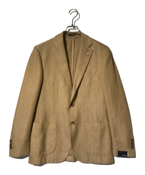 LARDINI（ラルディーニ）LARDINI (ラルディーニ) ウールブレンド2Ｂジャケット ベージュ サイズ:48の古着・服飾アイテム