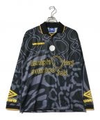 UMBRO×Diaspora Skateboards×BALアンブロ×ディアスポラスケートボードズ×バル）の古着「SKATEBOARD LS FOOTBALL SHIRT」｜ブラック