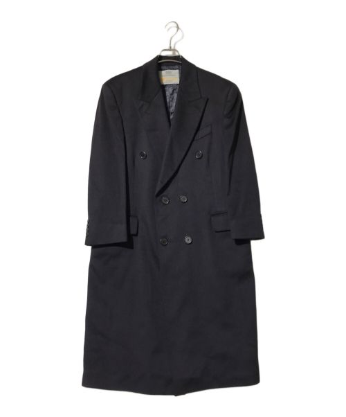 Aquascutum（アクアスキュータム）Aquascutum (アクアスキュータム) カシミヤダブルチェスターコート ネイビー サイズ:不明の古着・服飾アイテム