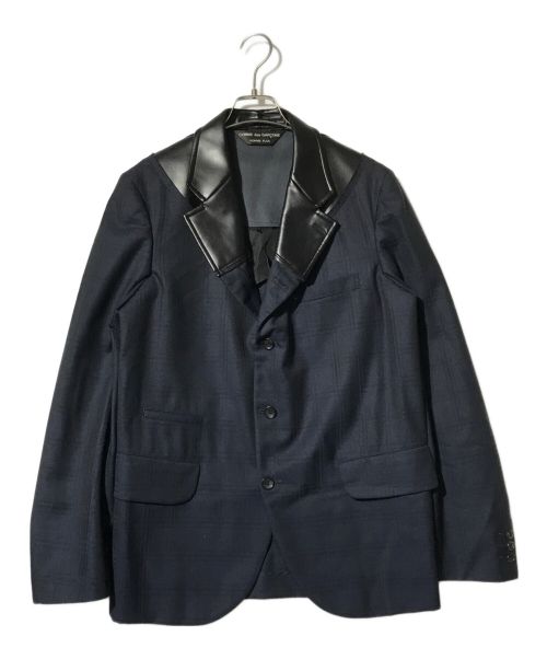 COMME des GARCONS HOMME PLUS（コムデギャルソンオムプリュス）COMME des GARCONS HOMME PLUS (コムデギャルソンオムプリュス) CRAZY SUIT ネイビー×ブラック サイズ:Mの古着・服飾アイテム