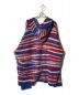 ERL (イーアールエル) striped intarsia-knit hoodie ブルー×レッド サイズ:M：30000円