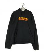 stussyステューシー）の古着「Fire Hoodie」｜ブラック