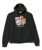 THE BLACK EYE PATCHブラックアイパッチ）の古着「取扱注意LABEL PACK HOODIE」｜ブラック