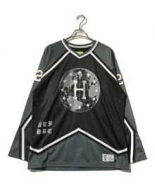 HUF（ハフ）の古着「Center Ice Hockey Jersey V-Neck」｜ブラック