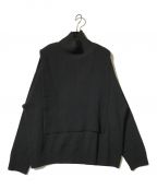 CULLNIクルニ）の古着「Layerd Pullover Knit」｜ブラック