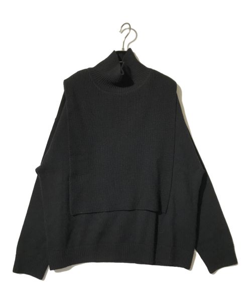 CULLNI（クルニ）CULLNI (クルニ) Layerd Pullover Knit ブラック サイズ:Ｍの古着・服飾アイテム