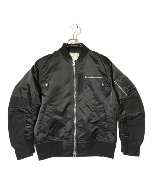 sacai（サカイ）sacai (サカイ) NYLON TWILL MA-1 BLOUSON ブラック サイズ:2の古着・服飾アイテム