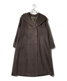 Burberry's（バーバリーズ）の古着「フ―デットアンゴラブレンドダブルコート」｜ブラウン