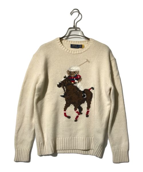 POLO RALPH LAUREN（ポロ・ラルフローレン）POLO RALPH LAUREN (ポロ・ラルフローレン) ポロベアニット アイボリー サイズ:ｓの古着・服飾アイテム