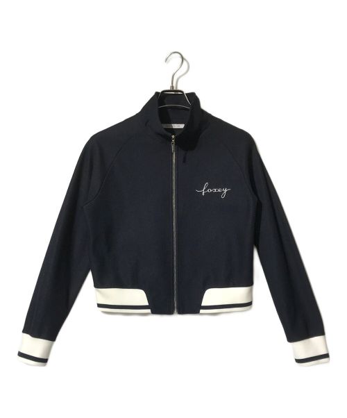 FOXEY NEWYORK（フォクシーニューヨーク）FOXEY NEWYORK (フォクシーニューヨーク) ARENA BLOUSON/41636-LAJ0F604T ネイビー サイズ:42の古着・服飾アイテム