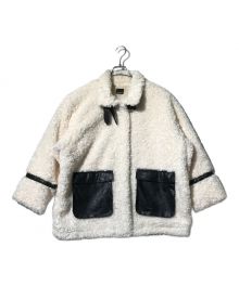 LEANN MOMENT（リーンモーメント）の古着「Leather Lining Boa Coat」｜ベージュ