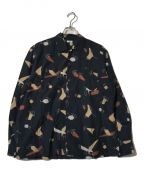 PHIGVEL MAKERSフィグベルマーカーズ）の古着「ATOMIC PATTERN LS SHIRT」｜ネイビー