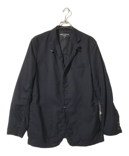 COMME des GARCONS HOMME（コムデギャルソン オム）COMME des GARCONS HOMME (コムデギャルソン オム) ギャザーデザイン ジャケット ネイビー サイズ:Ｍの古着・服飾アイテム