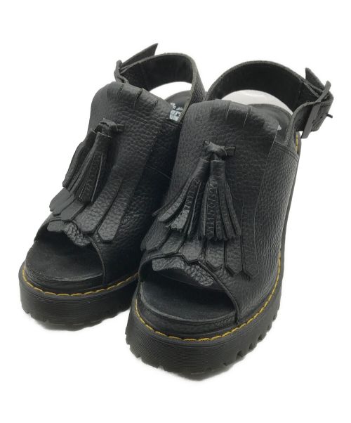 Dr.Martens（ドクターマーチン）Dr.Martens (ドクターマーチン) フリンジプラットフォームブーツサンダル ブラック サイズ:UK4の古着・服飾アイテム