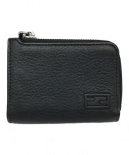 FENDI (フェンディ) バゲットロゴカードウォレット ブラック