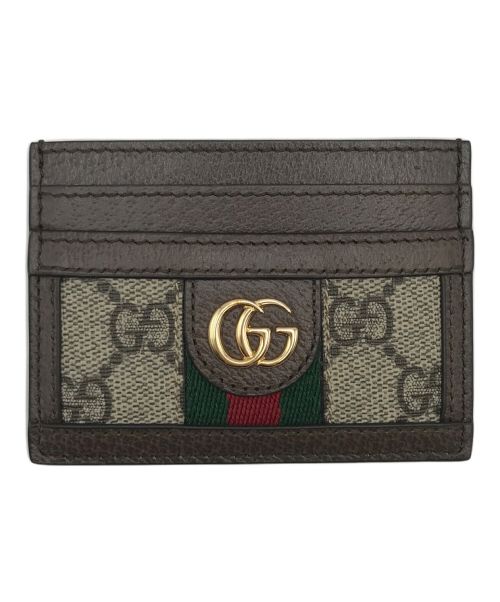 GUCCI（グッチ）GUCCI (グッチ) GGカードケース グレーの古着・服飾アイテム