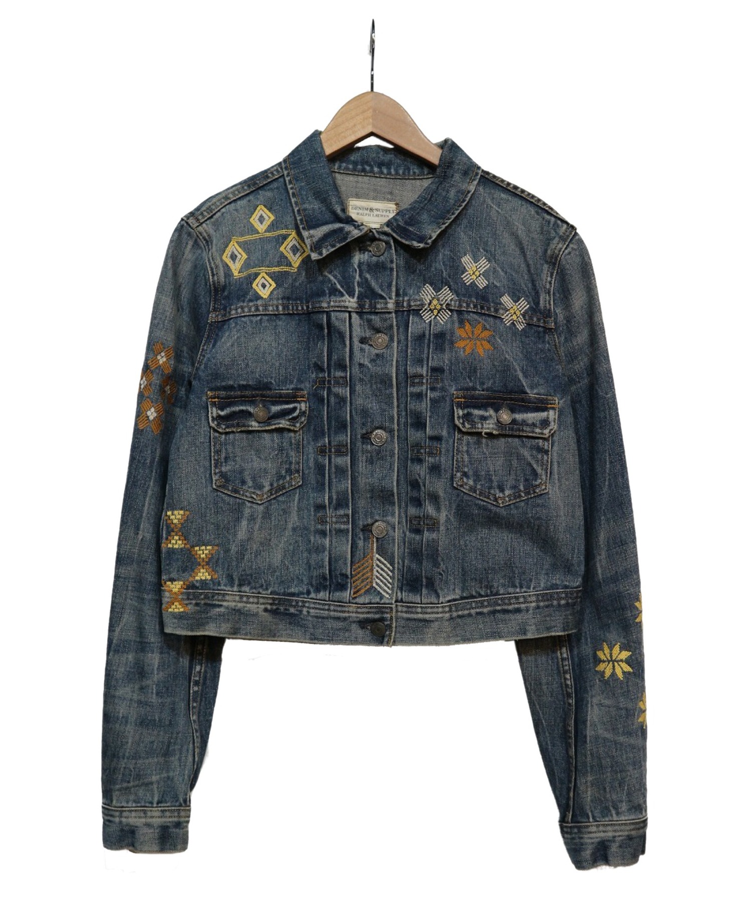 中古 古着通販 Denim Supply Ralph Lauren デニムアンドサプライ ラルフローレン 刺繍デニムトラッカージャケット インディゴ サイズ M ブランド 古着通販 トレファク公式 Trefac Fashion