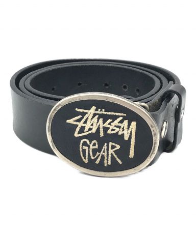 【中古・古着通販】stussy (ステューシー) レザーベルト ブラック