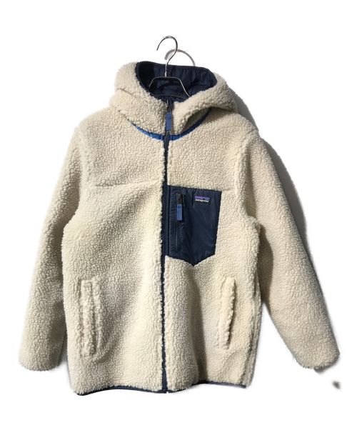 Patagonia（パタゴニア）Patagonia (パタゴニア) リバーシブル・レディ・フレディ・フーディ アイボリー×ネイビー サイズ:XLの古着・服飾アイテム