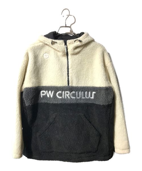 PW CIRCULUS（ピーダブリュサーキュラス）PW CIRCULUS (ピーダブリュサーキュラス) BOA ANORAK /ボアアノラックジャケット ホワイト×ブラック サイズ:Lの古着・服飾アイテム