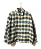 DESCENDANTディセンダント）の古着「VANNING CHECK LS SHIRT」｜ベージュ×ブラック