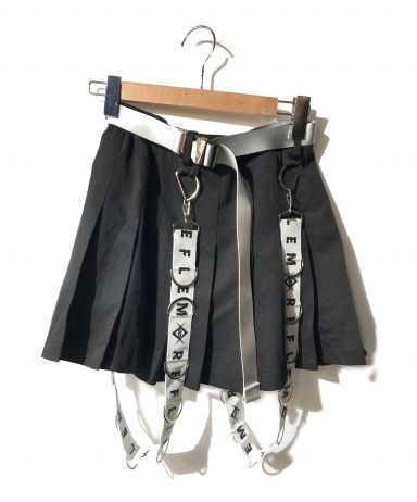 [中古]REFLEM(レフレム)のレディース スカート Dカンロゴテープサスペンダー付きプリーツスカート
