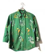 CABANキャバン）の古着「コットン ボタニカルプリントシャツ」｜グリーン