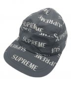 SUPREMEシュプリーム）の古着「3M Reflective Repeat Taped Seam Camp Cap」｜ブラック