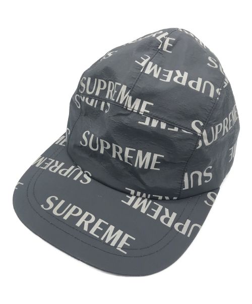 SUPREME（シュプリーム）Supreme (シュプリーム) 3M Reflective Repeat Taped Seam Camp Cap ブラックの古着・服飾アイテム