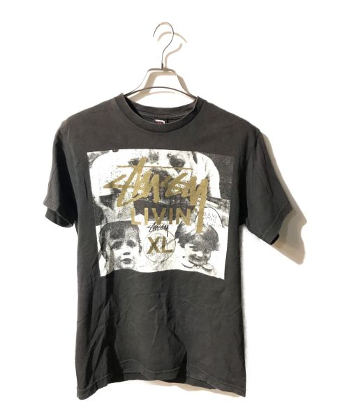 stussy（ステューシー）stussy (ステューシー) プリントTシャツ ブラック サイズ:Mの古着・服飾アイテム