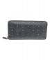 MCM (エムシーエム) BLACK VISETOS ORIGINAL ZIP AROUND WALLET ブラック：13800円