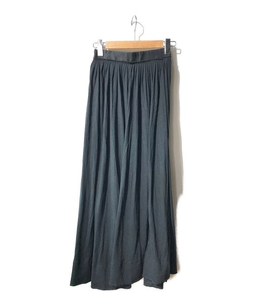 ATON（エイトン）ATON (エイトン) DEL CELLO COTTON PINTUCK SKIRT ブラック サイズ:Lの古着・服飾アイテム