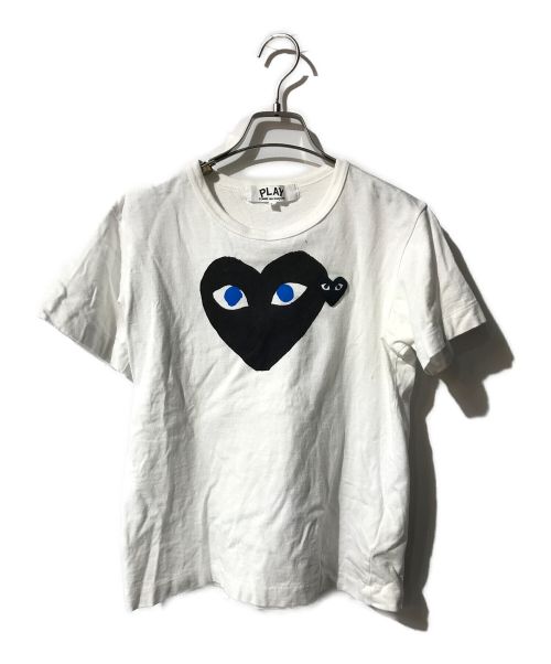 PLAY COMME des GARCONS（プレイ コムデギャルソン）PLAY COMME des GARCONS (プレイ コムデギャルソン) ブラック・ハート ブルーアイズTシャツ ブラック×ホワイト サイズ:Lの古着・服飾アイテム