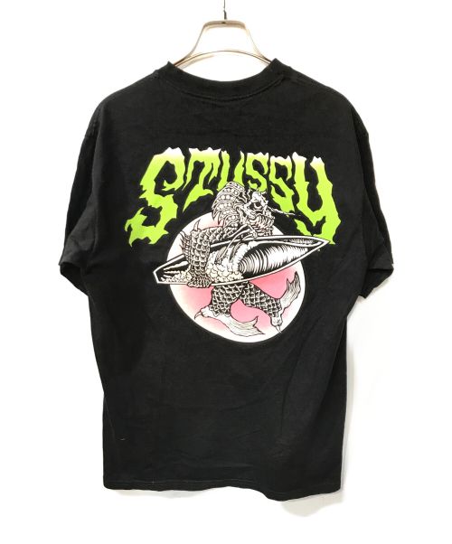 stussy（ステューシー）stussy (ステューシー) プリントTシャツ ブラック サイズ:Ｍの古着・服飾アイテム