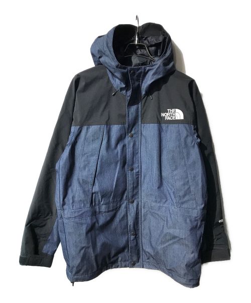 THE NORTH FACE（ザ ノース フェイス）THE NORTH FACE (ザ ノース フェイス) Mountain Light Denim Jacket インディゴ×ブラック サイズ:Lの古着・服飾アイテム