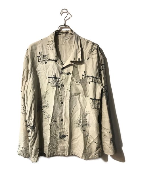 Porter Classic（ポータークラシック）Porter Classic (ポータークラシック) ALOHA LONG SHIRT ベージュ サイズ:Lの古着・服飾アイテム