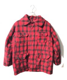 WOOLRICH（ウールリッチ）の古着「ヴィンテージ中綿チェックジャケット」｜レッド×ブラック