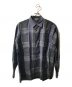 AURALEEオーラリー）の古着「SUPER LIGHT WOOL CHECK SHIRTS/チェックシャツ」｜ネイビー×ブルー