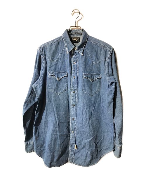 RRL（ダブルアールエル）RRL (ダブルアールエル) デニムウエスタンシャツ インディゴ サイズ:Mの古着・服飾アイテム